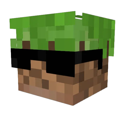 0xp0tato Minecraft avatar head, 3D render