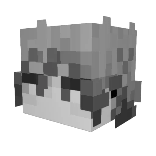 0xqcc Minecraft avatar head, 3D render