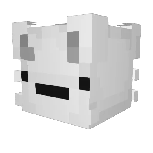0xqi Minecraft avatar head, 3D render