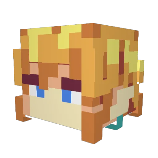 0zAft0 Minecraft avatar head, 3D render
