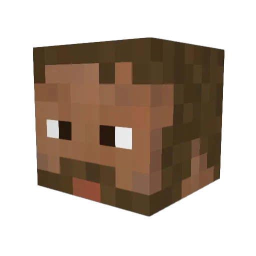 0zZCaR Minecraft avatar head, 3D render