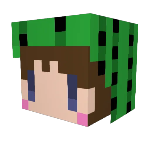 0zisan Minecraft avatar head, 3D render