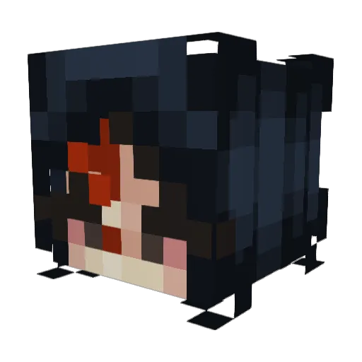 0zz1x Minecraft avatar head, 3D render