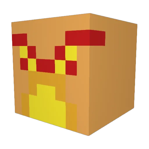 10000VoltGhost Minecraft avatar head, 3D render