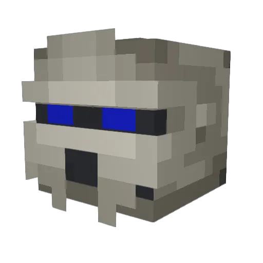 1000jja Minecraft avatar head, 3D render