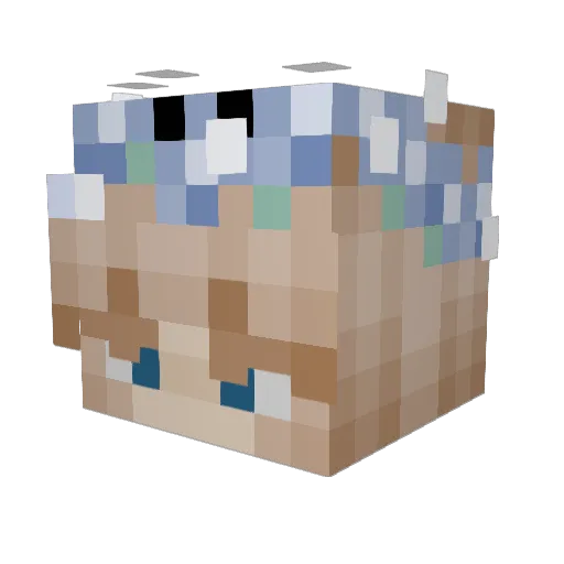 100101001001000 Minecraft avatar head, 3D render