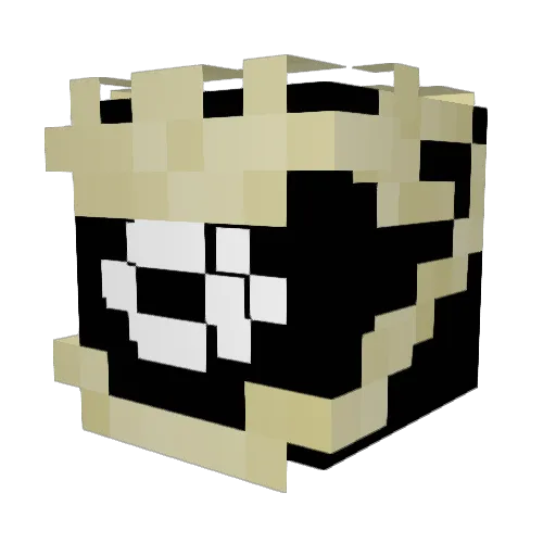 10011011100011 Minecraft avatar head, 3D render