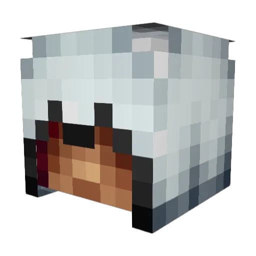 1001_creeper Minecraft avatar head, 3D render