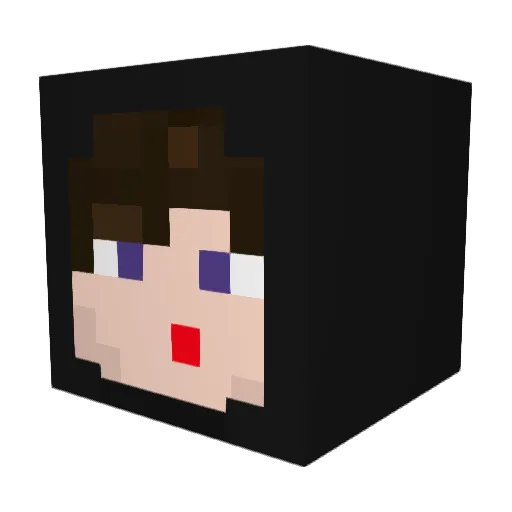 100211 Minecraft avatar head, 3D render