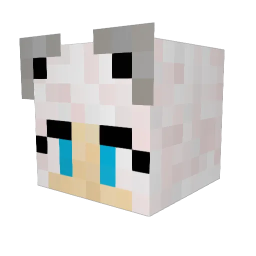 100269js Minecraft avatar head, 3D render