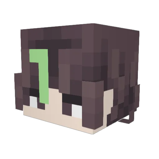 100626 Minecraft avatar head, 3D render