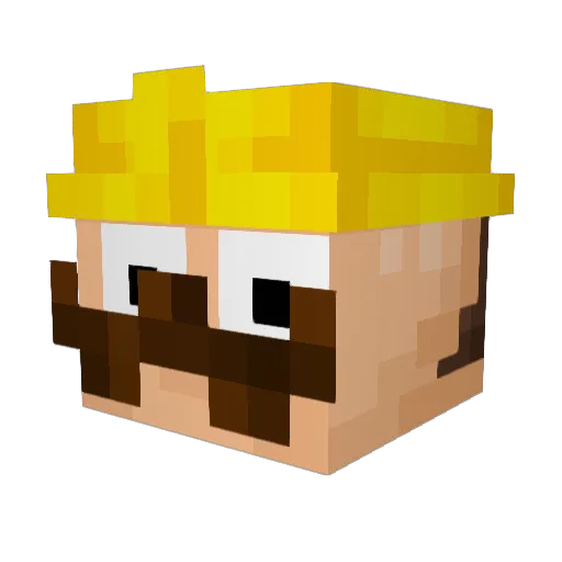 1009 Minecraft avatar head, 3D render