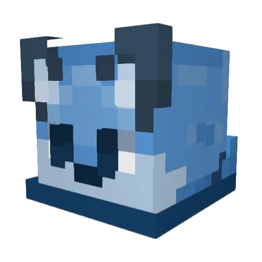 100Dimethefox Minecraft avatar head, 3D render
