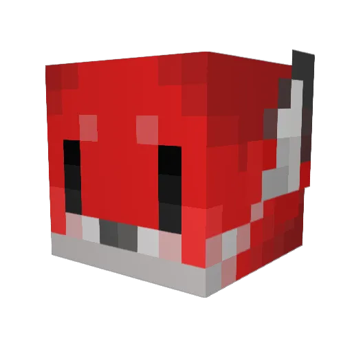 100Mill Minecraft avatar head, 3D render