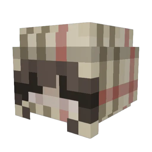 100bandschris Minecraft avatar head, 3D render