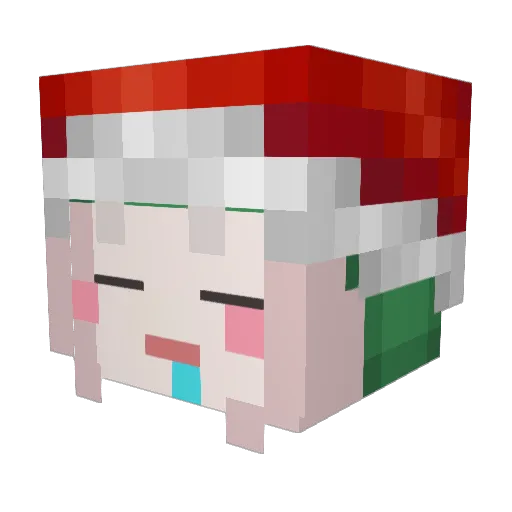 100bobs Minecraft avatar head, 3D render