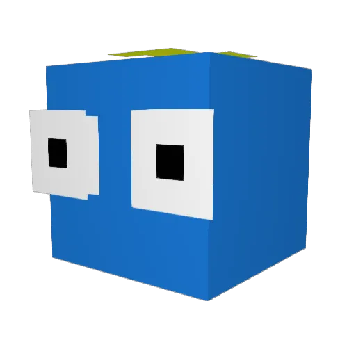 100bobson Minecraft avatar head, 3D render