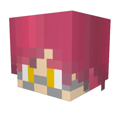 100froidd Minecraft avatar head, 3D render