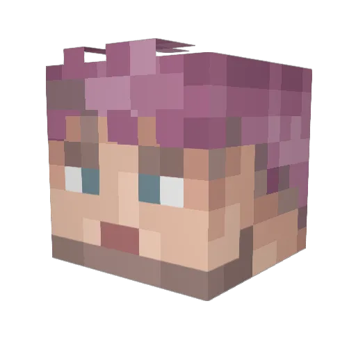 100k_shoes Minecraft avatar head, 3D render