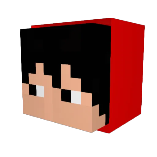 100kv_ Minecraft avatar head, 3D render