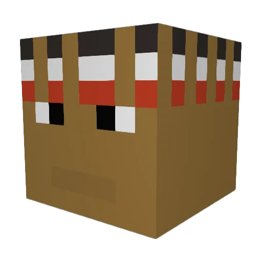 100life Minecraft avatar head, 3D render