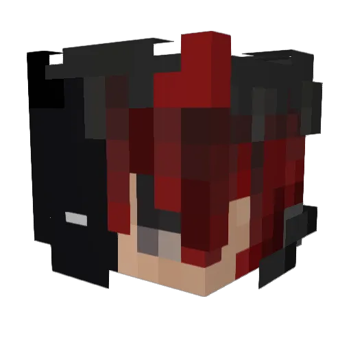 100lvl Minecraft avatar head, 3D render