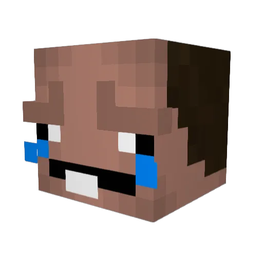 100mazzi Minecraft avatar head, 3D render