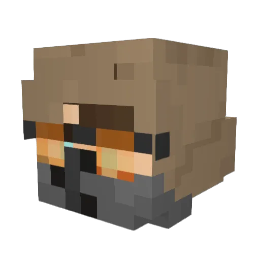 1010011_1110001 Minecraft avatar head, 3D render