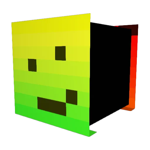 1010101010010110 Minecraft avatar head, 3D render