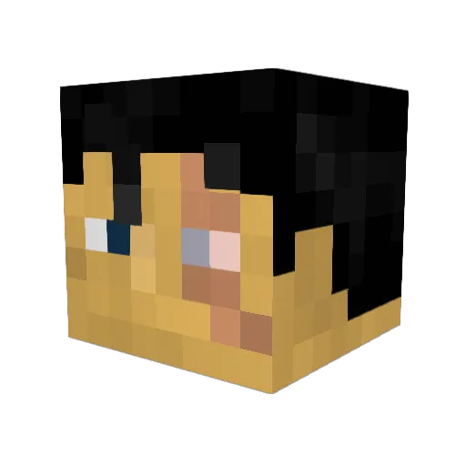 10102011 Minecraft avatar head, 3D render