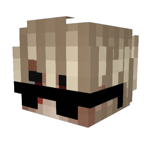 101214b Minecraft avatar head, 3D render