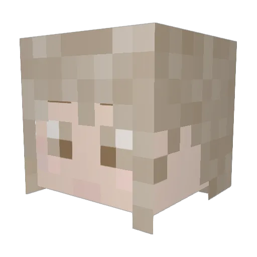 1013me Minecraft avatar head, 3D render