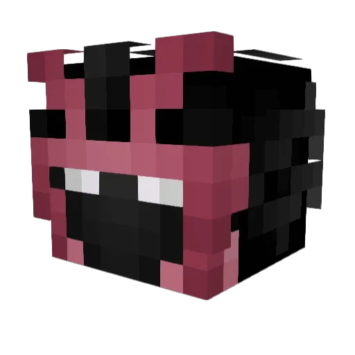 101Client Minecraft avatar head, 3D render