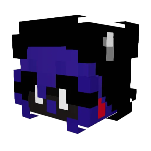 101Skittle Minecraft avatar head, 3D render