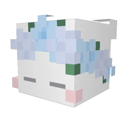 101_ Minecraft avatar head, 3D render