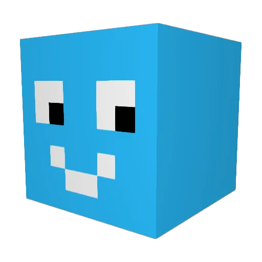 101hen Minecraft avatar head, 3D render