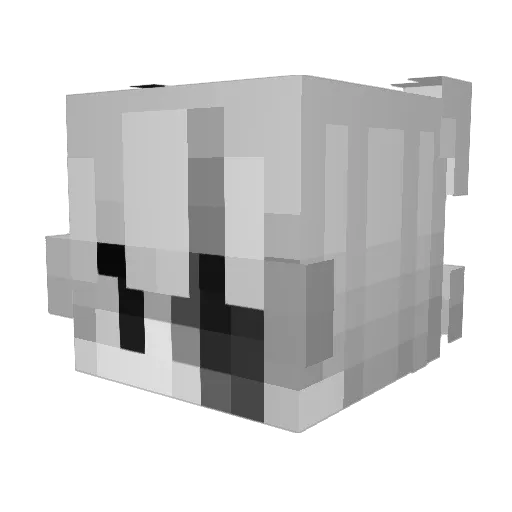 101lllll Minecraft avatar head, 3D render