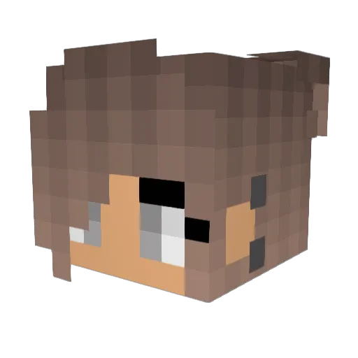 101malia Minecraft avatar head, 3D render