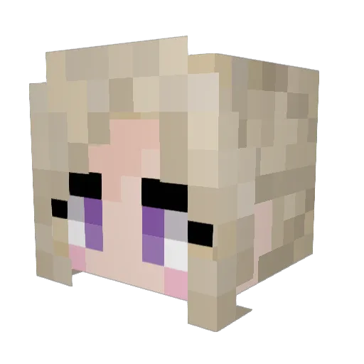 103yearsyoung Minecraft avatar head, 3D render