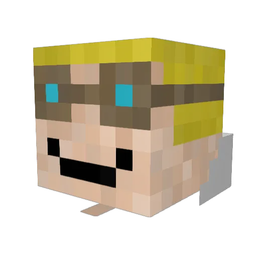 104vitor Minecraft avatar head, 3D render