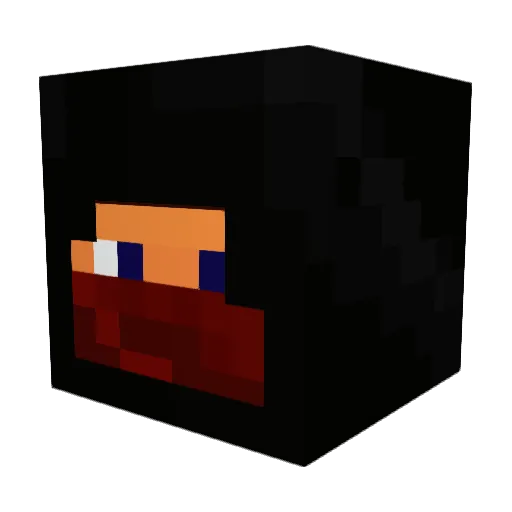 105000908 Minecraft avatar head, 3D render