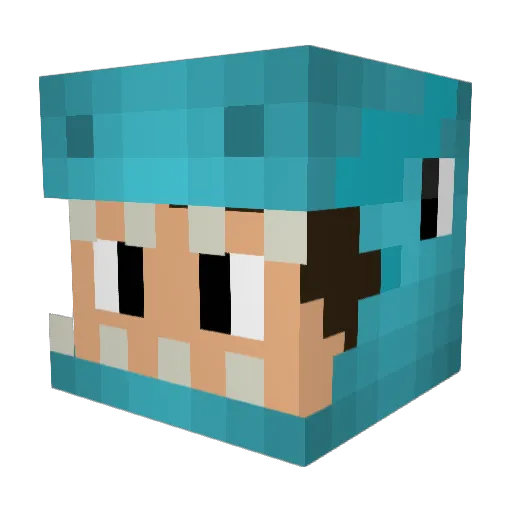105javix Minecraft avatar head, 3D render