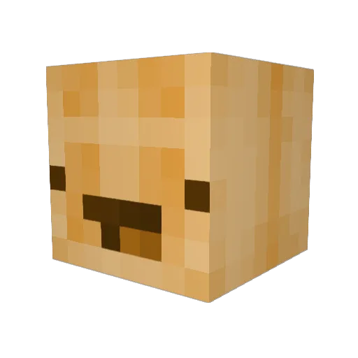 107cc Minecraft avatar head, 3D render