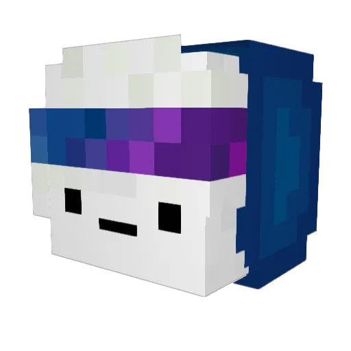 1088ms Minecraft avatar head, 3D render