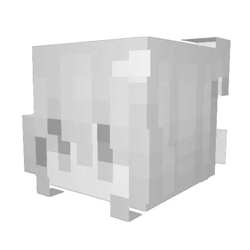 10936 Minecraft avatar head, 3D render