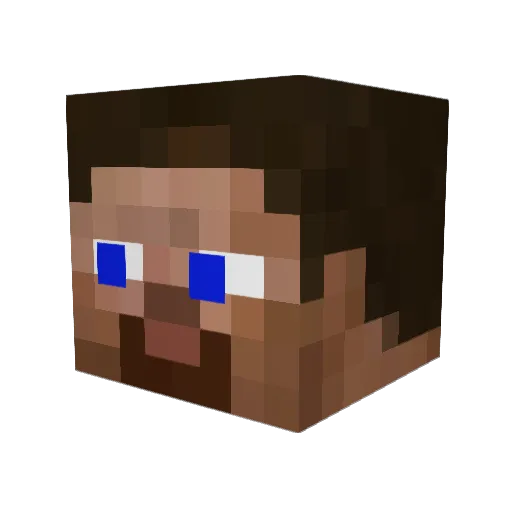 10Aksu Minecraft avatar head, 3D render