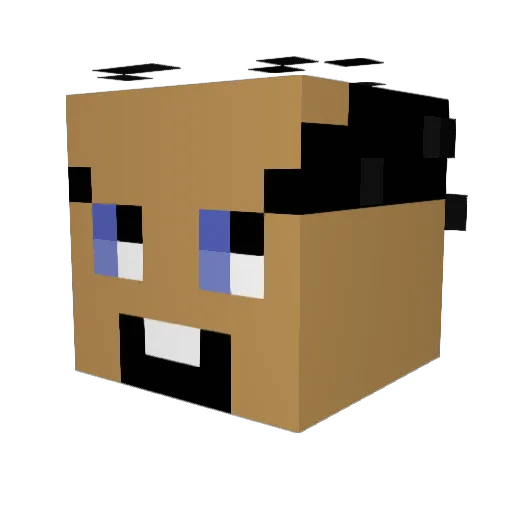 10Azzz Minecraft avatar head, 3D render