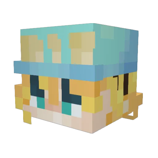 10B10 Minecraft avatar head, 3D render