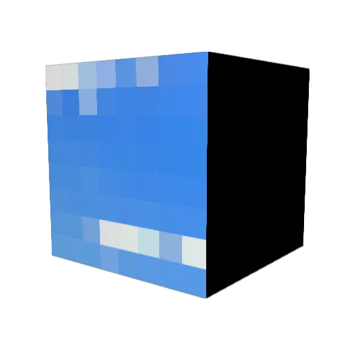 10Euro Minecraft avatar head, 3D render