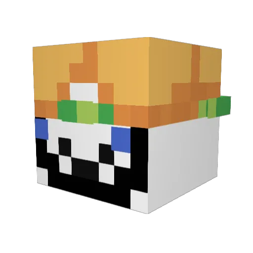 10MXN Minecraft avatar head, 3D render